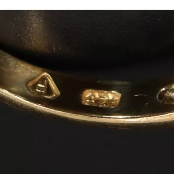 Sterling silver Fessenden &co. Topaz, white CZ and Garnet Gold ring, sz. 7.5 - Picture 5 of 5